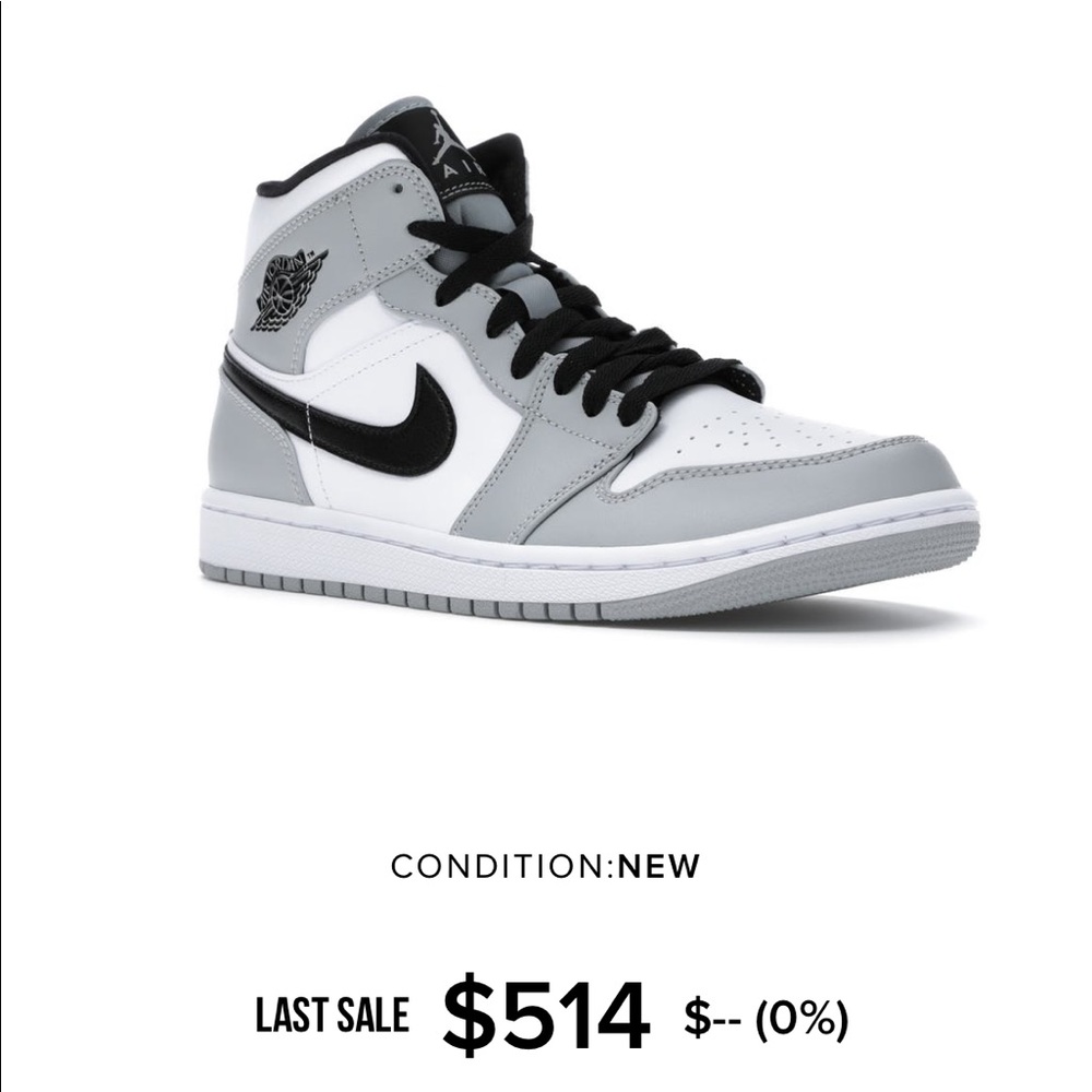 Jordan 1 mid smoke grey ds size 7 - Picture 14 of 14
